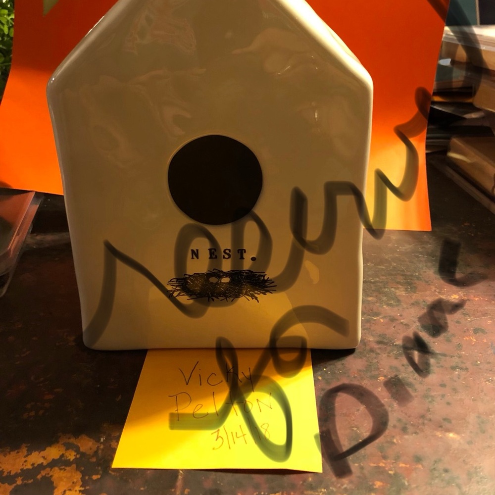 Rae Dunn birdhouse reserved for Diane